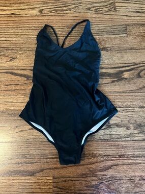 Sexy Black Women’s One-Piece Swimsuit - Low Scoop Back with ruching in the rear